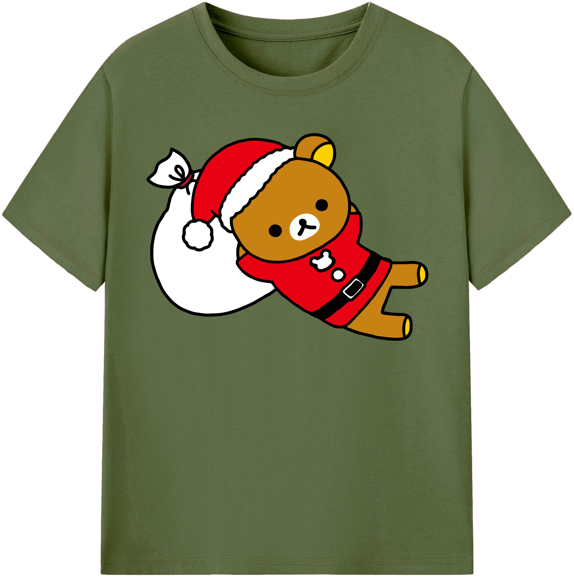 （画像用） リラックマ リラックマ キイロイトリ Rilakkuma Korilakkuma Kiiroitori 綿100％半袖Tシャツ（フロントプリント）